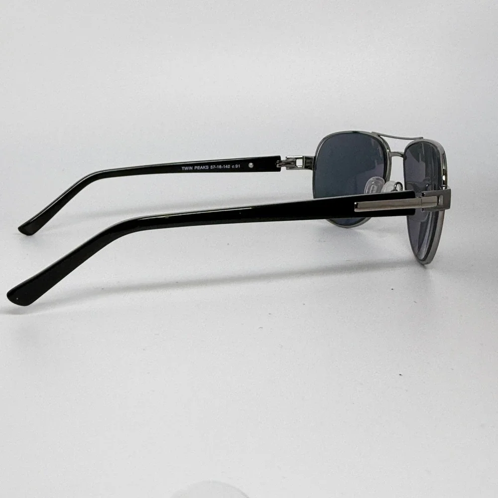 Francis Drake Twin Peaks Sunglasses Gunmetal Aviator 57-16-140 c.91‎ 21547